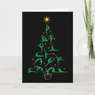 Kerstmis Gymnastiek Yoga Kerstboom Kaart