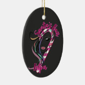 Kerstmis Hair Stylist - Santa's Hair Helper Keramisch Ornament (Rechts)