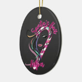 Kerstmis Hair Stylist - Santa's Hair Helper Keramisch Ornament (Links)