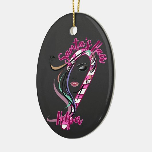Kerstmis Hair Stylist - Santa's Hair Helper Keramisch Ornament (Links)
