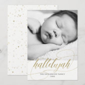 Kerstmis Hallelujah | Nepgoud met foto Feestdagenkaart (Voorkant / Achterkant)