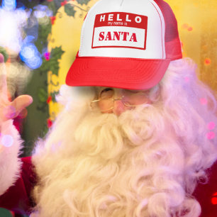 Kerstmis Hallo mijn naam is Santa Trucker Hat Pet