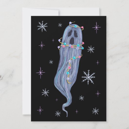 Kerstmis Halloween feestje Kaart (Achterkant)