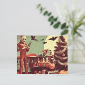 Kerstmis Halloween Horror Briefkaart (Staand voorkant)