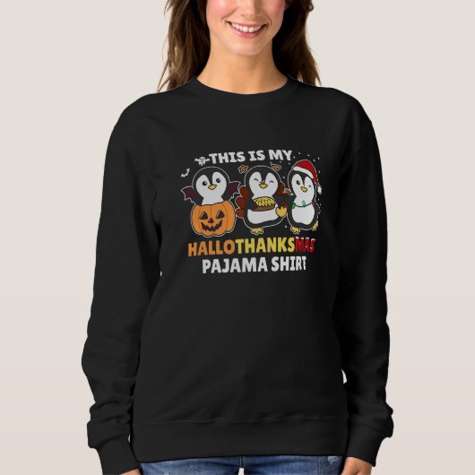 Kerstmis Halloween Kostuum Hallothanksmas Pinguïn Trui (Voorkant)