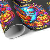 Kerstmis Halloween Santa Grappige Koffie Cadeaupapier (Rol Hoek)