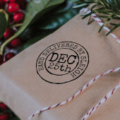 Kerstmis hand geleverd door slee datum stempel