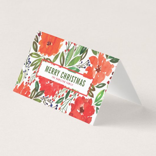 Kerstmis & Hand geschilderde gevouwen Kaart (Voorkant)