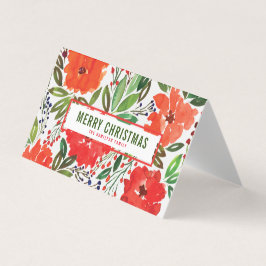 Kerstmis & Hand geschilderde gevouwen Kaart