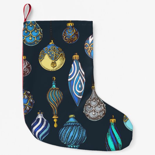 Kerstmis Hand getekend, decoraties. Kleine Kerstsok (Voorkant)