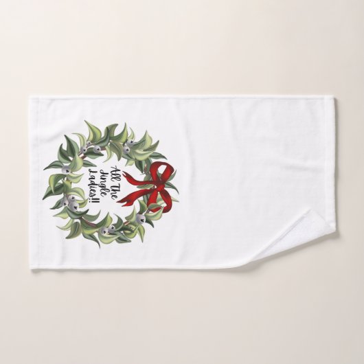Kerstmis handdoek - Jingle Dames krans (Handdoek)
