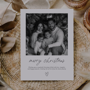 Kerstmis Handgeschreven Foto Vakantie Kaart