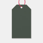 Kerstmis handgeschreven script groene cadeautags cadeaulabel (Achterkant)