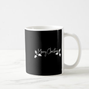 Kerstmis handgeschreven script met hulst koffiemok