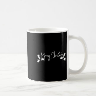 Kerstmis handgeschreven script met hulst koffiemok