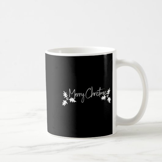 Kerstmis handgeschreven script met hulst koffiemok (Rechts)