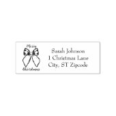 Kerstmis handgetekende boog retouradres rubberstempel (Afrduk)