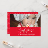 Kerstmis handgetekende lettertypografie sneeuwdood kaart (Voorkant / Achterkant in situ)