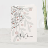 Kerstmis handgetekende maretak kaart (Voorkant)