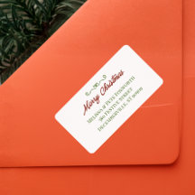 Kerstmis Handgetekende Strik Retouradres