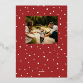 Kerstmis Handletteren Foto Folie Feestdagenkaart (Achterkant)