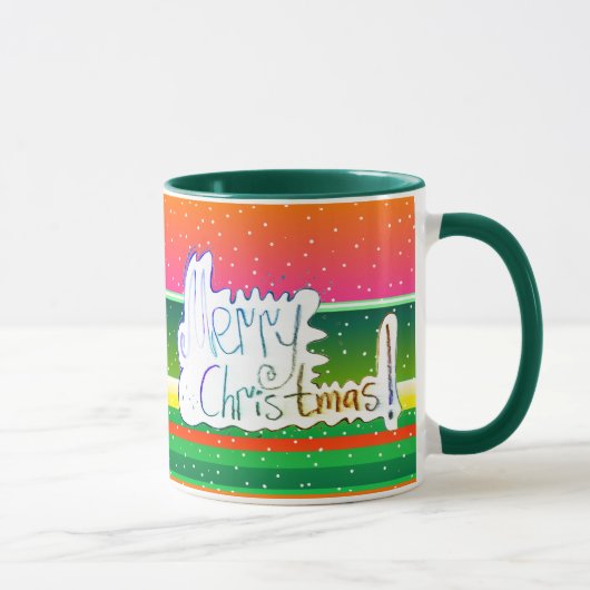 Kerstmis handlettering artistieke mok (Rechts)