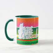Kerstmis handlettering artistieke mok (Links)