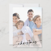 Kerstmis Handlettering Foto  Feestdagenkaart (Voorkant)