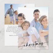 Kerstmis Handlettering Foto  Feestdagenkaart (Voorkant / Achterkant)