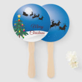 Kerstmis Handwaaier (Voorkant en achterkant)