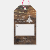 Kerstmis + Hanukkah Chrismukkah 2-zijdige foto Cadeaulabel (Achterkant)