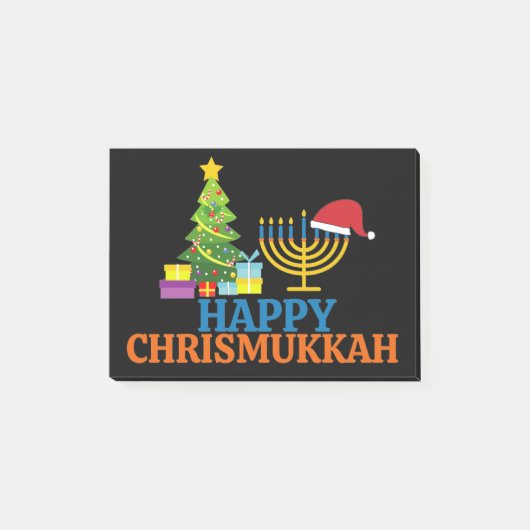 Kerstmis Hanukkah Happy Chrismukkah Post-it® Notes (Voorkant)