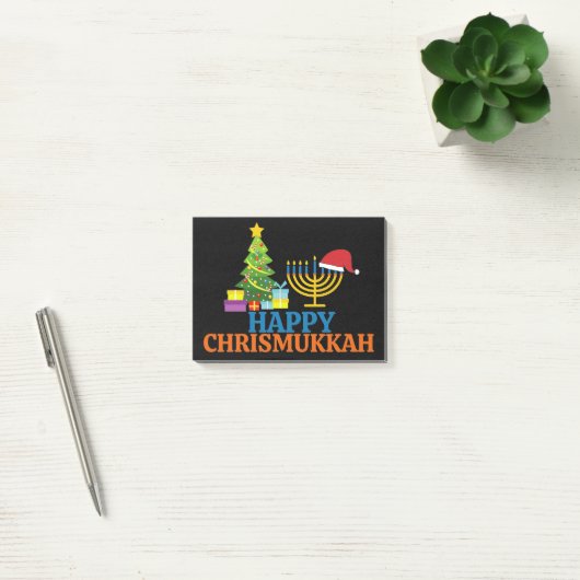 Kerstmis Hanukkah Happy Chrismukkah Post-it® Notes (Kantoor)