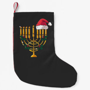 Kerstmis Hanukkah Joods Kerstman Menorah Kleine Kerstsok