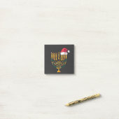 Kerstmis Hanukkah Joods Kerstman Menorah Post-it® Notes (Op bureau)