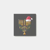 Kerstmis Hanukkah Joods Santa Menora Post-it® Notes (Voorkant)