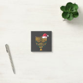 Kerstmis Hanukkah Joods Santa Menora Post-it® Notes (Kantoor)