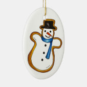 Kerstmis Hanukkah Snowman Sugar Cookie Holiday Keramisch Ornament (Rechts)