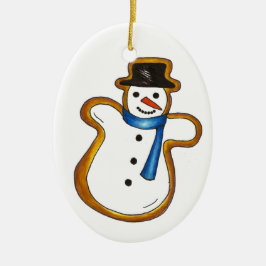 Kerstmis Hanukkah Snowman Sugar Cookie Holiday Keramisch Ornament