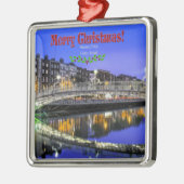 Kerstmis, Ha'penny Bridge, Dublin, Metalen Ornament (Links)