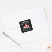 Kerstmis - Happy Birthday Bro Jesus Vierkante Sticker (Envelop)
