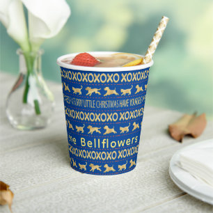 Kerstmis harige katten en honden papieren bekers