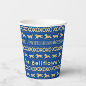 Kerstmis harige katten en honden papieren bekers (Voorkant)