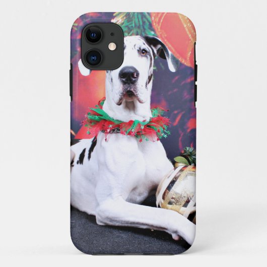 Kerstmis - Harlequin Dog - Baron Case-Mate iPhone Case (Achterkant)