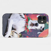 Kerstmis - Harlequin Dog - Baron Case-Mate iPhone Case (Achterkant (horizontaal))