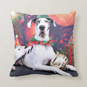 Kerstmis - Harlequin Great Dane - Baron Kussen