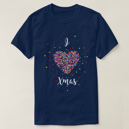 Kerstmis Hart Grappig Gift T-shirt (Design voorkant)