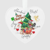 Kerstmis Hart Ornament | Joy&Love Design (voorkant)