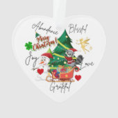 Kerstmis Hart Ornament | Joy&Love Design (achterkant)