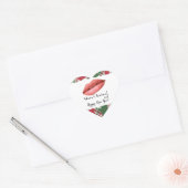 Kerstmis Hart Sticker (Envelop)